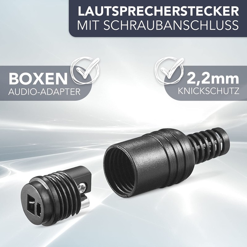 10 x DIN Speaker Sockets with Screw Connection Straight Screwable