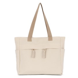 Syrads Women's Travel Shoulder Bags Handbags Canvas Shopping Bag for Women Large Shoulder Bag Hobo Bag Shoulder Bag, beige