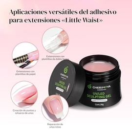 CHERIMOYA Gel Constructor Sólido Para Uñas Extensión 30g | Builder Gel Extensión Uñas UV LED Autonivelante,Gel de Construcción para Molde Dual,Refuerz