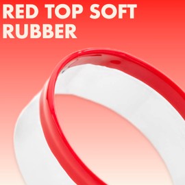 4 Pcs Round Cookie Cutters - Circle Biscuit Cutter Set, Unique Design with Protective Red Top Rubber, 0.4mm Thick Food-Grade Stainless Steel