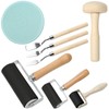 Brayer Roller Kits for Crafts, Printmaking Ink Tools with 3