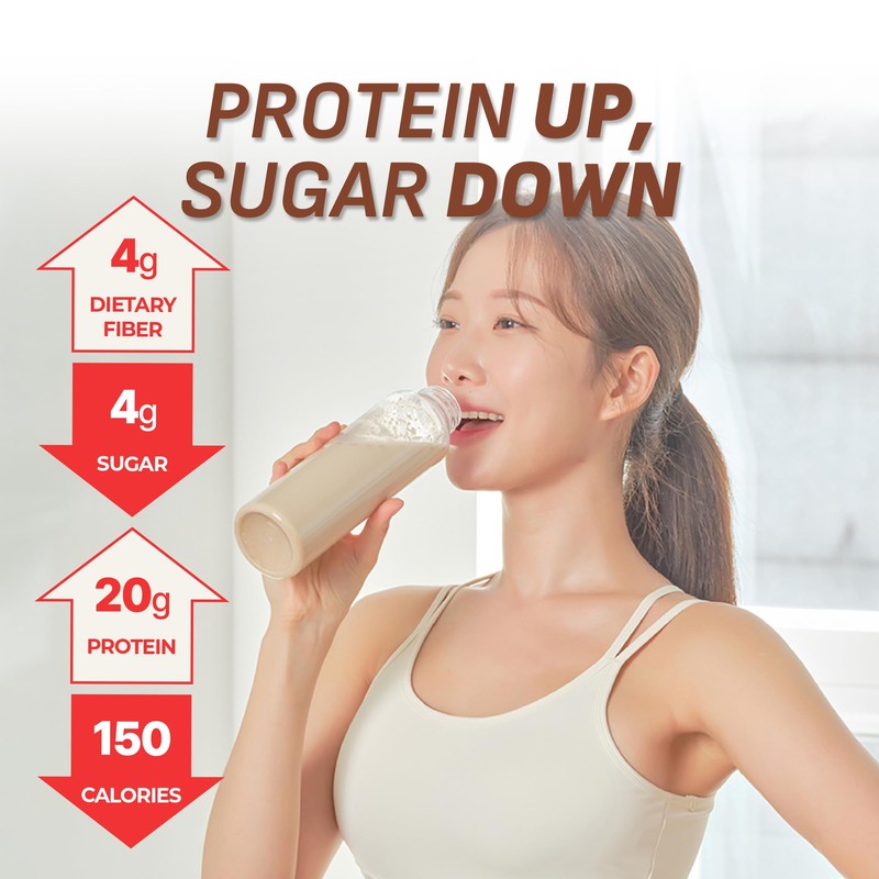 Flimeal Dolce Latte Protein Shake, 20g Protein, Low Sugar, Keto-Friendly