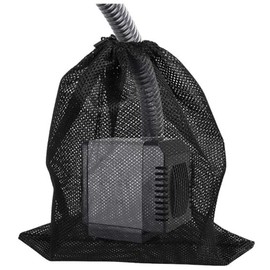 EQINI Pump Barrier Bag, 12.2"*15.9" with Drawstring Pond Mesh Pump Filter Bag for Pond biofilters Aquarium Filtration and Outdoor Swimming Pool Black Media Bags