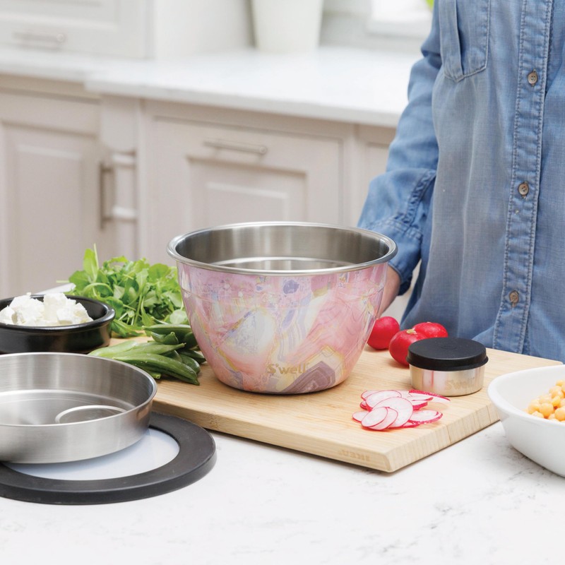 S'well Salad Bowl Kit, Geode Rose 1.9L - Salad Lunch
