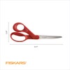 Fiskars All-Purpose Left-Handed Scissors, Gifts for Mom, Ergonomically Contoured, Stainless