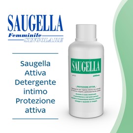 Saugella Attiva, Detergente Intimo Antibatterico, pH 3.5, con Estratto di Timo, Adatto Post Parto, in Gravidanza e Durante il Ciclo Mestruale, 750 ml