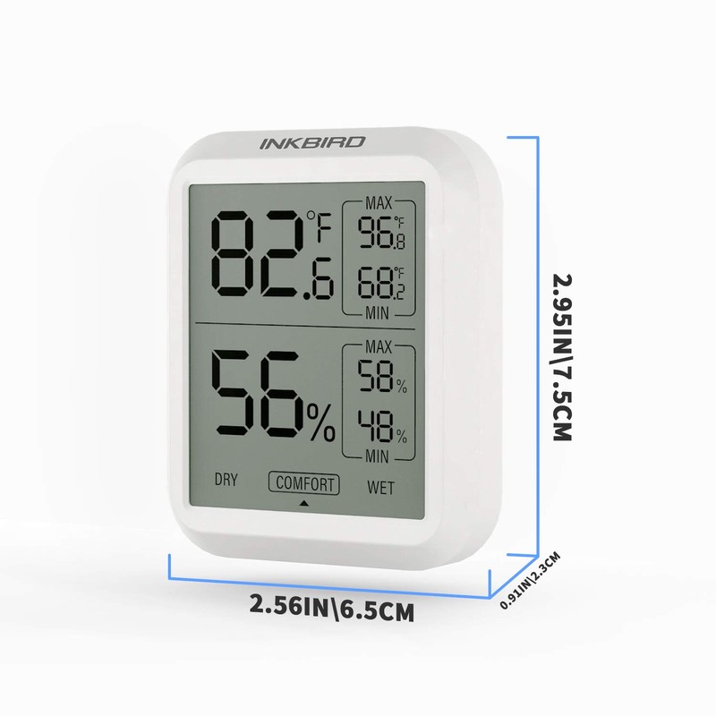 Inkbird Temperature Humidity Monitor Moisture Meters Digital Hygrometer Thermometer ITH20