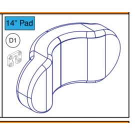 Pride Headrest Pad 14" Comfort Plus