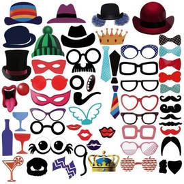 Pack of 58 Photo Box Accessories, Photo Props, Party Accessories, Photo Box Props, Photo Box Accessories Birthday, Party Accessories, Party Decoration, Photo Box Accessories, Photo Props Wedding