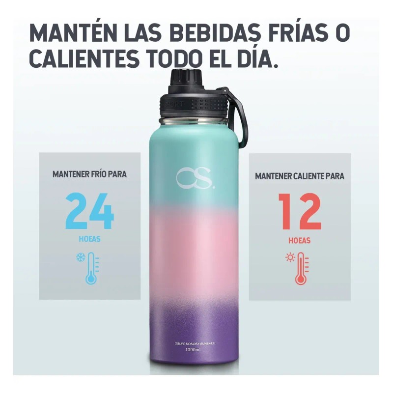 Termo De Acero Doble Pared Inoxidable Con Fría/caliente 34oz