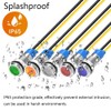 Gebildet 10pcs 6mm 1/4" 110V-220V AC LED Waterproof Metal Indicator