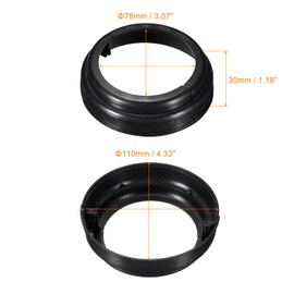 uxcell Post Skirt, 4pcs 78mm/3.07" Plastic Split Style Post Base Cover Trim Skirt for Fence Stair Handrail Railing Porch