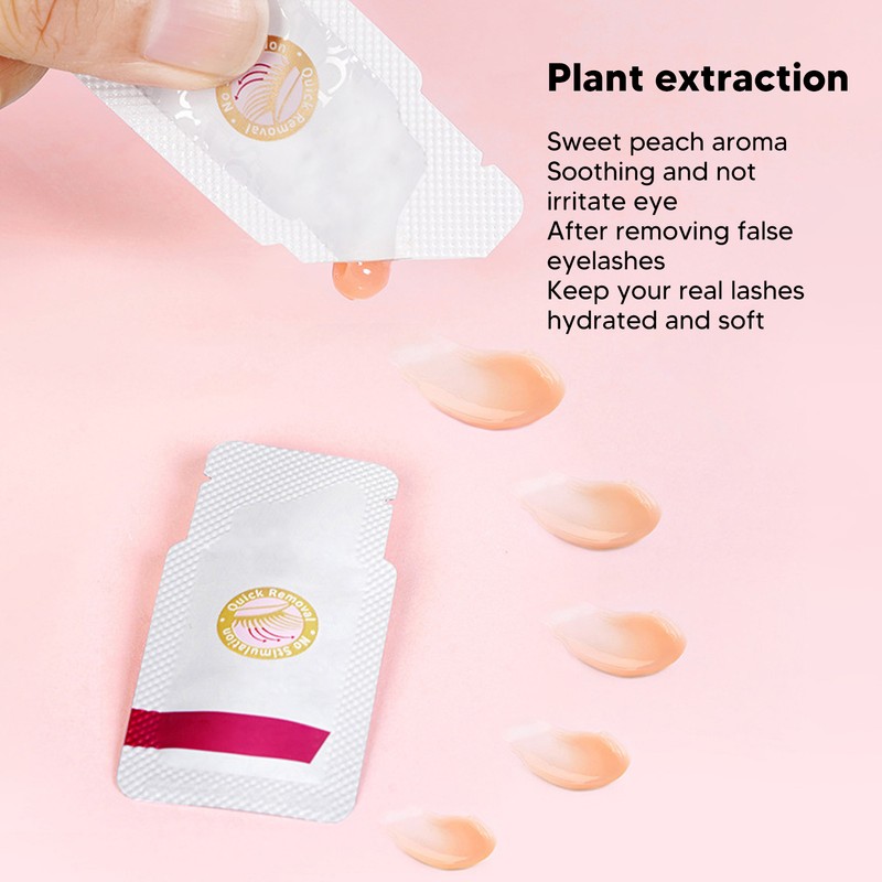 0.28oz Lash Remover Cream Peach Flavor Mild Eyelash Extension Remover