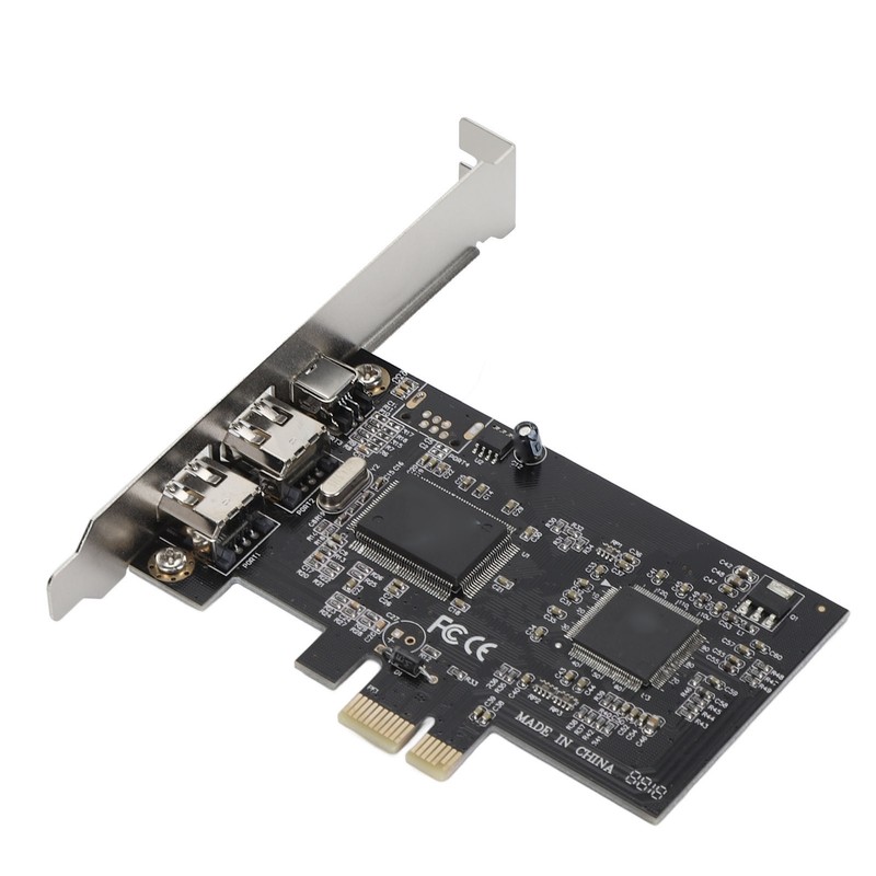 PCIE 1X to 3 Port 1394A Firewire Riser Card Dual