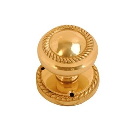 VIBE Georgian Mortice Knob 53mm on Brass Door Handle Knob on Brass for Internal Doors