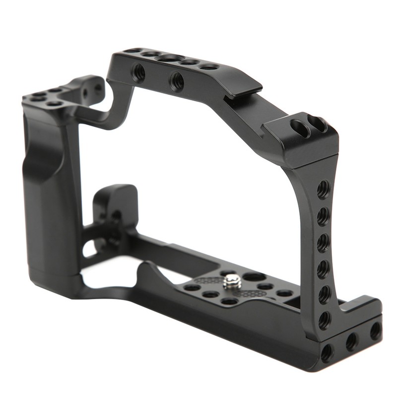Metal Camera Cage Rig with Grip Handle Cold Shoe Expansion