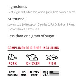 Tequila Lime - Feast Mode Flavors - Low Sodium, No MSG, Gluten Free, All Natural, Meal Prep Seasoning , Healthy , Lime Juice Powder , Tequila Seasoning