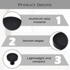 4PCS Black Drawer Knobs Matte Round Flat Black Cupboard Knobs