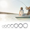 50pcs/100pcs Split Rings, Stainless Steel Fishing Tackle Bait Double Circle