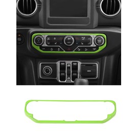 Savadicar Green Interior Accessories - Infotainment HVAC Climate Control Panel Bezel Trim for 2018-2023 Jeep Wrangler JL JLU 4XE & Gladiator JT - Solid Color Interior Decor Upgrade Option, 1 PC