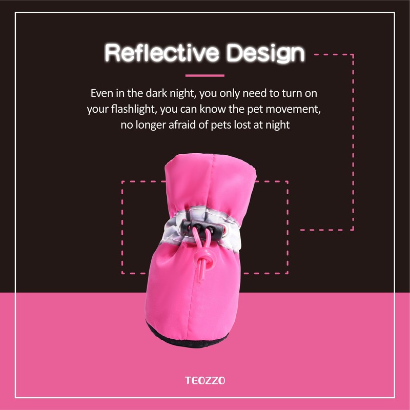 TEOZZO Dog Shoes for Hot Pavement, Anti-Slip Sole Dog Boots