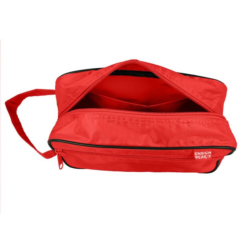Ensign Peak Toiletry Travel/Shaving Bag, Red