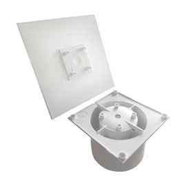 DOSPEL Bathroom Fan 100 mm - Fan 100 m³/h for Toilet, Bathrooms and Kitchens - Quiet Operation, Energy Saving - White Wall Fan for Built-in Installation