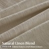 Grey Beige Linen Kitchen Curtains 45 Inches Long 2 Sets