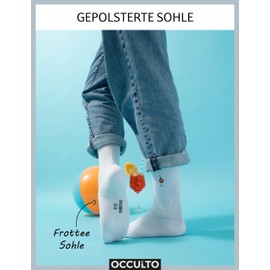 Occulto Women's & Men's Tennis Socks Pack of 3 (Model: Robin), Statement Tennis Socks, Drinks