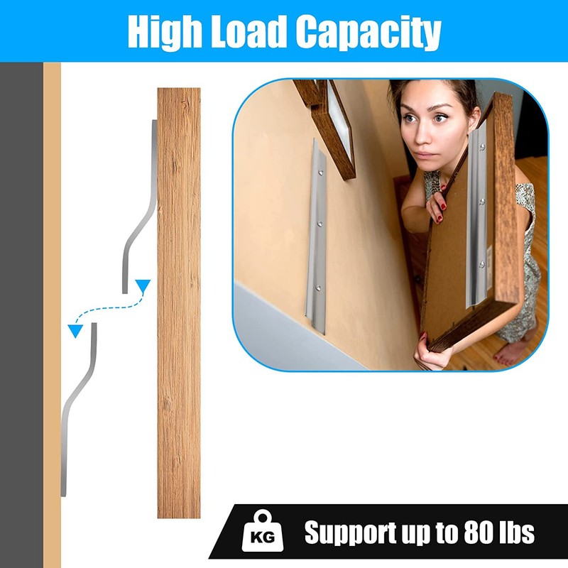 French Cleat Picture Hanger, 2PCS 30cm Heavy Duty Aluminum Z