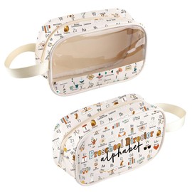 MNIGIU Presch Director Alphabet Clear Cosmetic Bag Daycare Teacher Gift Presch Director Thank You Gift (Presch-DirectorBag)