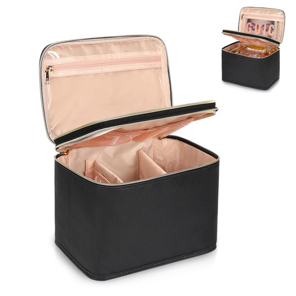 Twofold Large Makeup Bag Cosmetic Bags for Women 2 Layers
