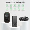 SUBPOT Smart Keyless Entry Door Lock with 2 Knobs,Front Door