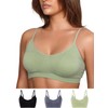 DIXXSON Pack of 3 Women's Bralette Bra Soft Padded Adjustable