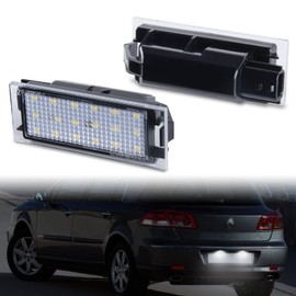 POPMOTORZ LED Number Plate Light, 2 Pieces Number Plate Light with CanBus Error Free for R-enault Captur Clio 3 Clio 4 Espace 4 Fluence Laguna 3 Mercede-s Citan Kombi 415 Smart Forfour 453