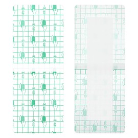 Wanmu 14 Pcs Long Waterproof Bandage, Incision Bandages for Large Wounds, Adheisve Shower Protector Island Dressing Pad Bordered for Hip Surgery Recovery (10.2 x 3.9 inches)