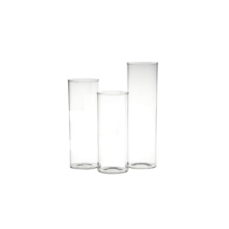 Fun Express Bulk Glass Cylinder Vase Set - 12 Pc