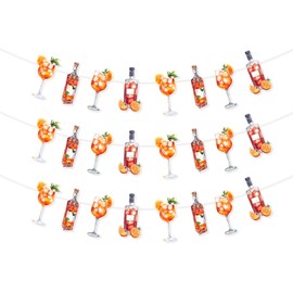 Kreatwow Cocktail Party Decoration 3Pcs Orange Citrus Cocktail Banner Garlands Feeling Spritzy Bachelorette Decoration Margarita Party Decor Orange Citrus Birthday Bachelorette Bridal Shower Decors