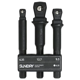 Sundry (SUNDRY) 2-Way Socket Adapter 3-Piece Set Insertion Angle 1/4 inch (6.35 mm) 3/8 inch (9.5 mm) 1/2 inch (12.7 mm) Hex Shank to Drive Angle Straight Swivel 15° SDR-B03