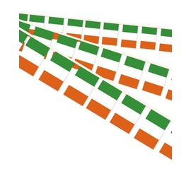 10 Meters Ireland Miniature String Pennant Flag,30 PCS Irish Small Bunting Banners,32 FT Decorations For Outdoor Indoor House Home Office Meeting Party