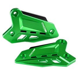 Modeer For Kawasaki Z900 2018-2025 Z900SE 2022-2025 Motorcycle CNC Footrest Front Pedal Wing Bracket Protector Footrest Heel Plates Protective Cover z 900 SE Accessories (Green-Black)