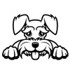 STICKER DAD Schnauzer Peeking V1 Vinyl Decal by StickerDad® -
