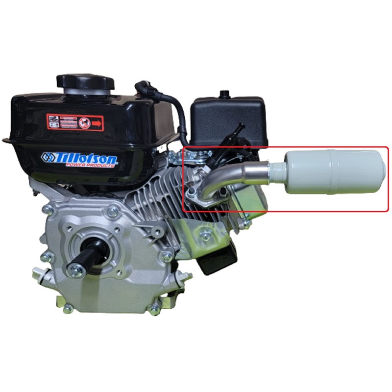 Short low profile Exhaust for Tillotson 212 hemi, Predator 212cc,