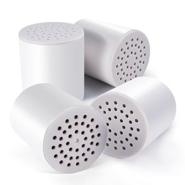 4 Pack 20 Stage Upgraded Shower Filter Replacement Cartridge, Universal Shower Filter for Hard Water, Removes 99% Chlorine and Chemicals, Universal Shower Filters Cartridge