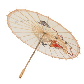 THY COLLECTIBLES Rainproof Handmade Chinese Oiled Paper Umbrella Parasol 33" Chinese Beauty