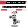 EFIELD 1/4-Turn Dual Compression Outlet Angle Stop Valve with 2