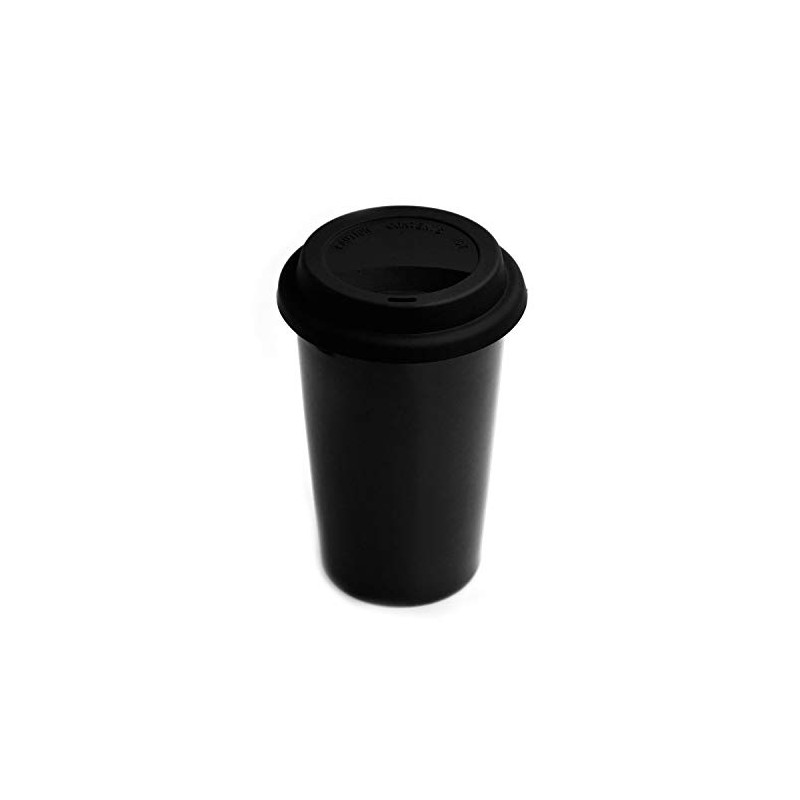 UDMG Reusable Double Wall Insulated White Ceramic Travel Coffee Cup