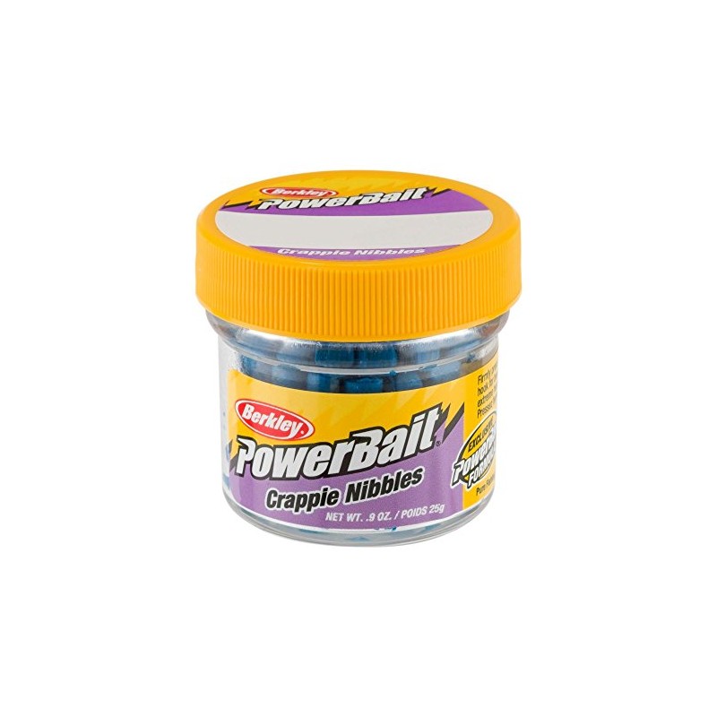Berkley 1423719 Power Bait Crappie Nibbles, Blue Neon 0.9oz Jar