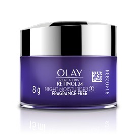 Olay Night Cream Mini: Regenerist Retinol 24 Moisturiser For Hydrated Plump Smooth Skin, 8 G