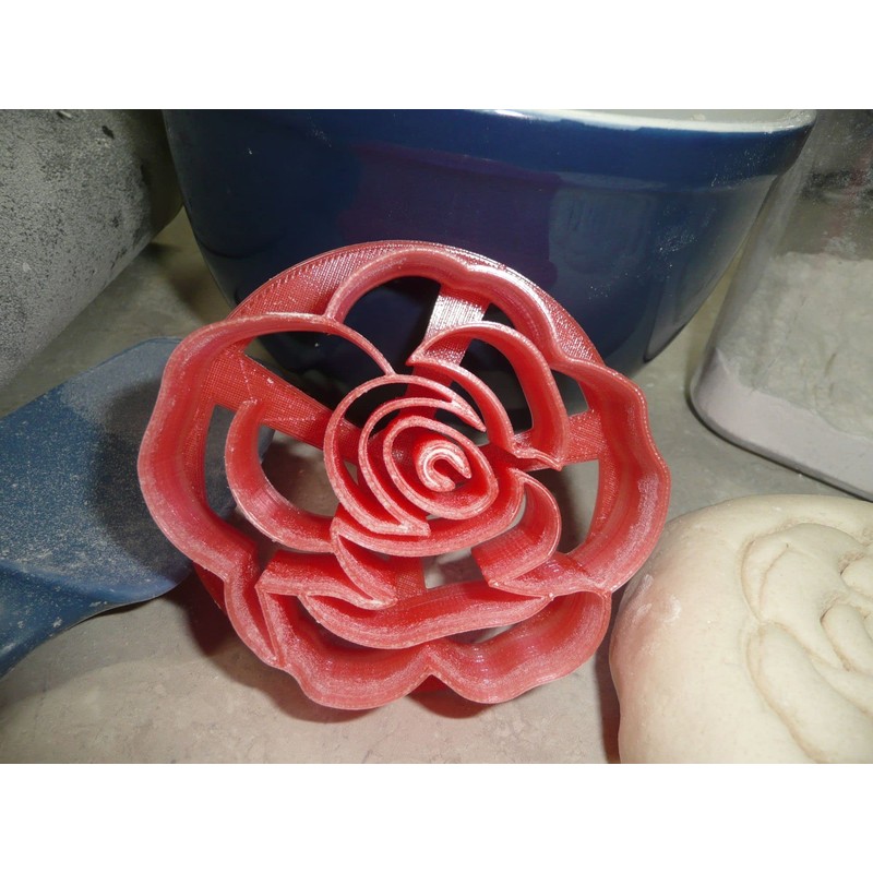 ROSE FLOWER DESIGN PATTERN CONCHA CUTTER MEXICAN SWEET BREAD STAMP